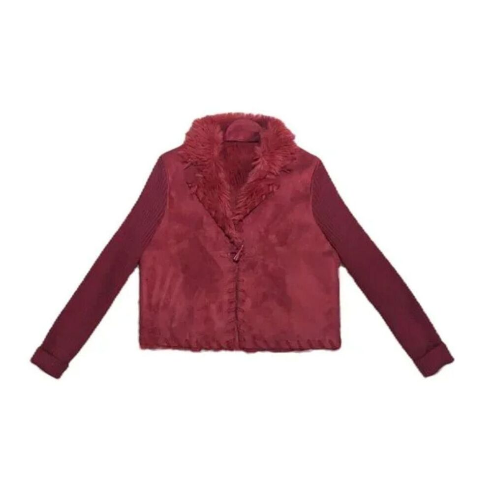 Unbranded Women's Red and Burgundy Cardigan
